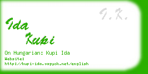 ida kupi business card